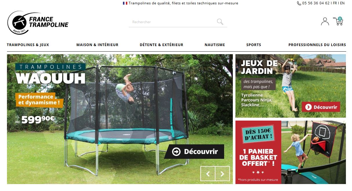 Connexion réussie pour France Trampoline entre sa gestion commerciale Sage et son site ecommerce PrestaShop Connexion réussie pour France Trampoline entre sa gestion commerciale Sage et son site ecommerce PrestaShop