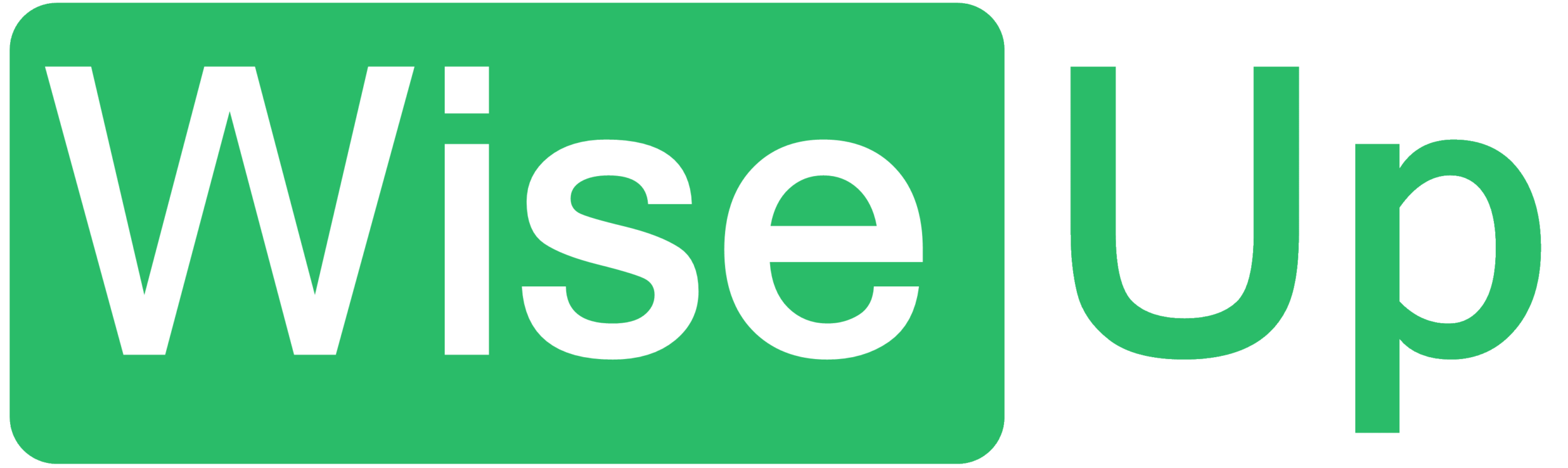 Logo Wise UP vert sans base line