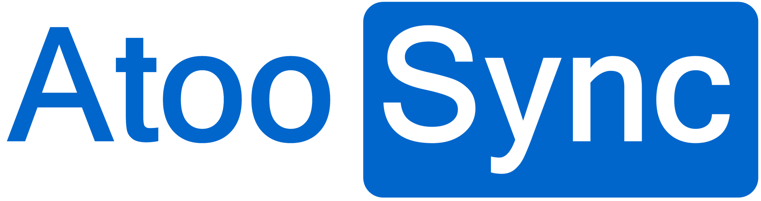 Logo Atoo Sync Bleu Transparent sans baseline